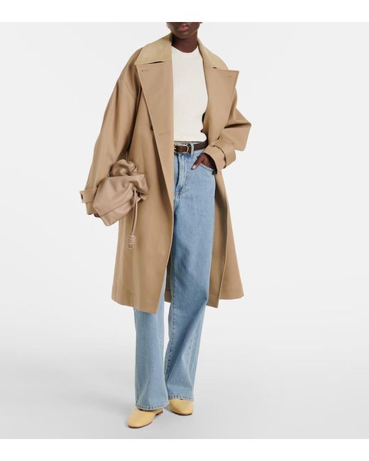 Le Monde Beryl Natural Regency Shearling-Trimmed Leather Mules