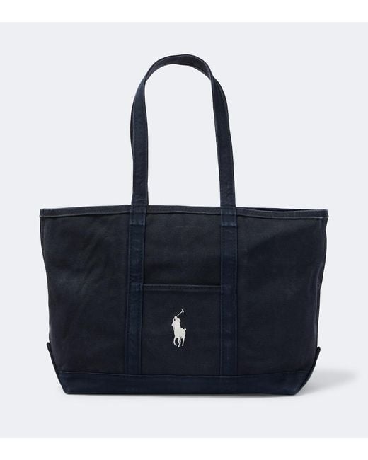 Polo Ralph Lauren Blue Canvas Tote Bag for men
