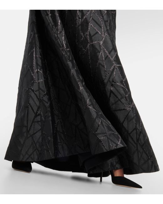 Robe longue Colette a encolure bardot Rebecca Vallance en coloris Black
