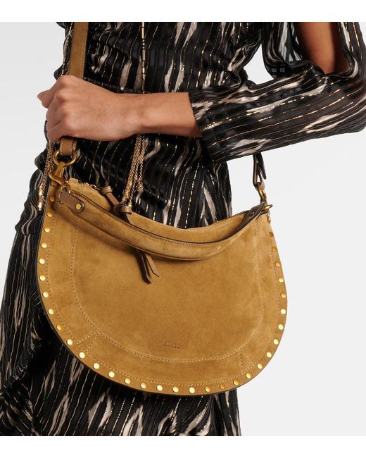 Isabel Marant Brown Oskan Soft Zipped Suede Shoulder Bag
