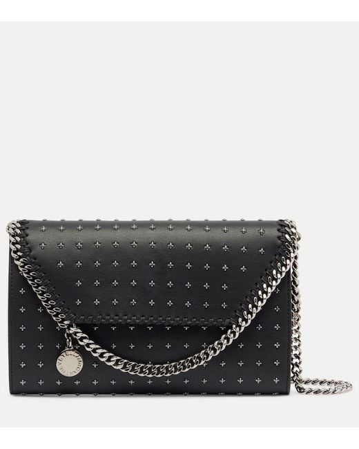 Stella McCartney Black Verzierte Schultertasche Falabella