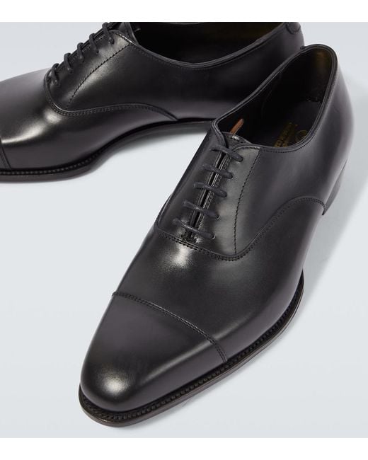 George Cleverley Black Harry Leather Oxford Shoes for men