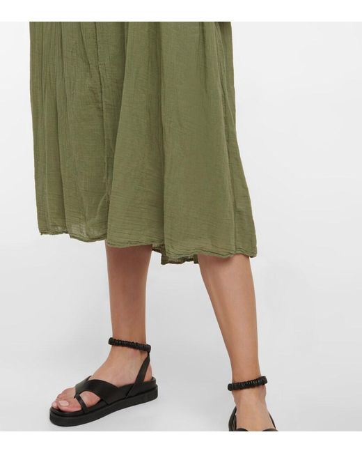 Velvet Green Frankie Cotton Voile Midi Dress