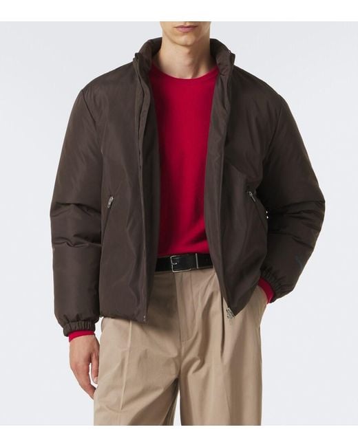 Jil Sander Brown Technical Down Jacket for men