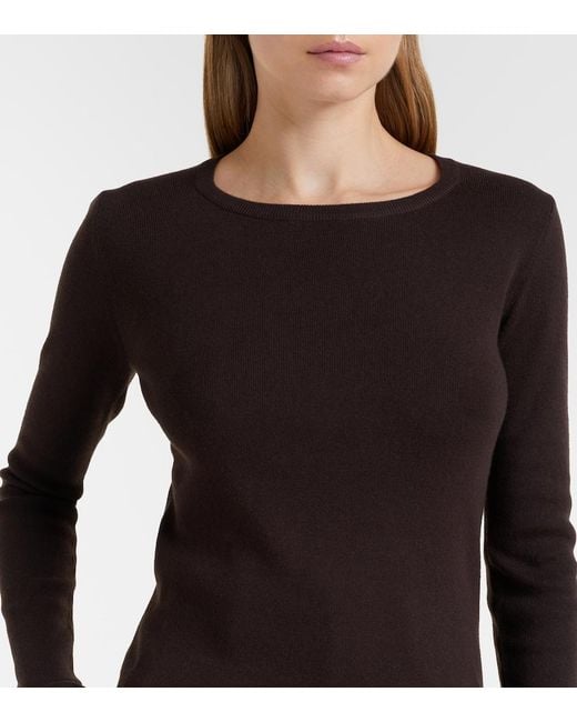 Extreme Cashmere Brown N°392 Eel Cotton And Cashmere Top