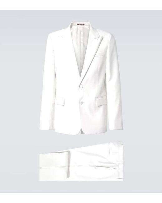 Gucci White Wool Suit for men