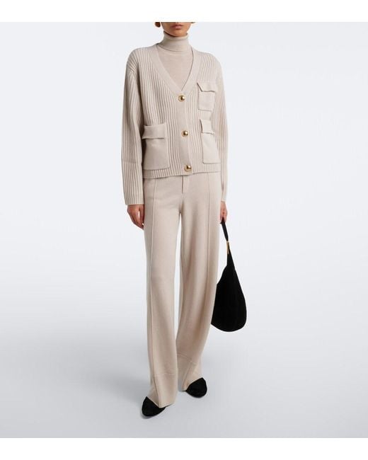 Jardin Des Orangers Natural Ribbed-Knit Wool And Cashmere Cardigan