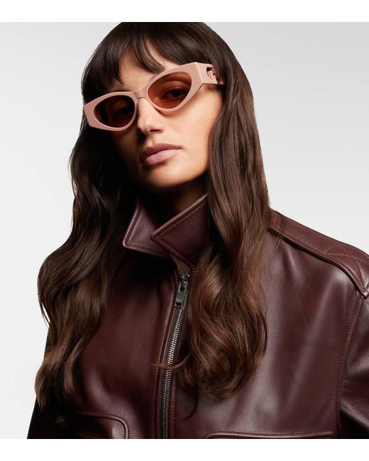 Fendi Pink O'Lock Cat-Eye Sunglasses