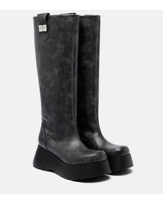Ganni Black Kat Platform Knee-High Boots