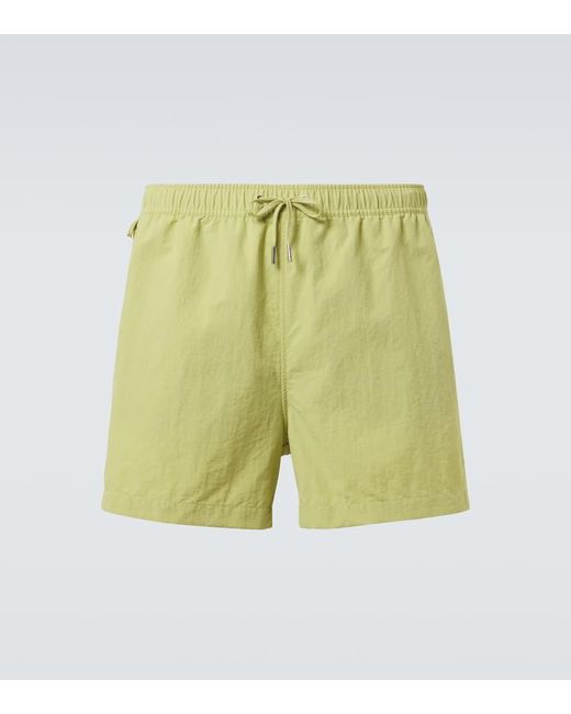 CDLP Green Poplin Swim Trunks for men