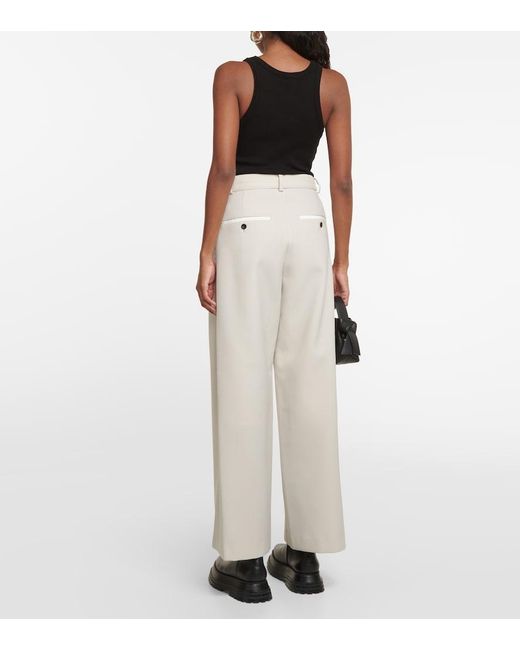 Sacai Natural Wide-Leg Pants