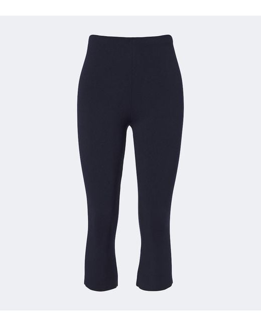 Faithfull The Brand Blue Leandra Cotton-Blend Capri Pants