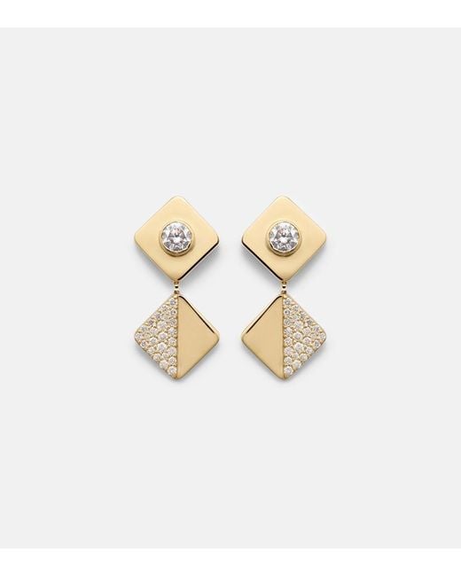 Ileana Makri Metallic 18Kt Earrings With Diamonds