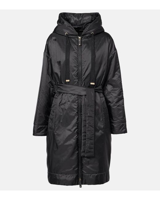 Max Mara Black Technical Canvas Parka