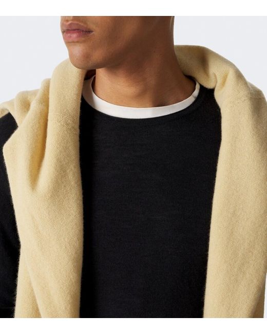 LeKasha Blue Kyoto Cashmere T-Shirt for men
