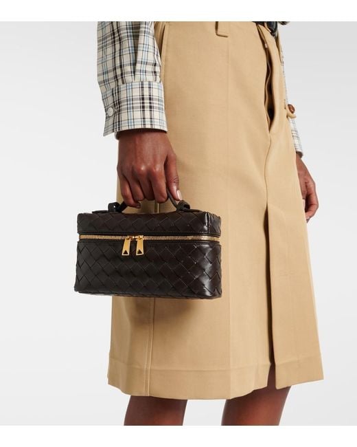Bottega Veneta Black Bang Bang Intrecciato Leather Vanity Bag