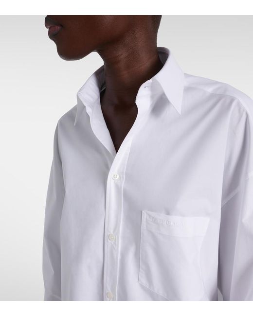 Balenciaga White Cotton Poplin Shirt