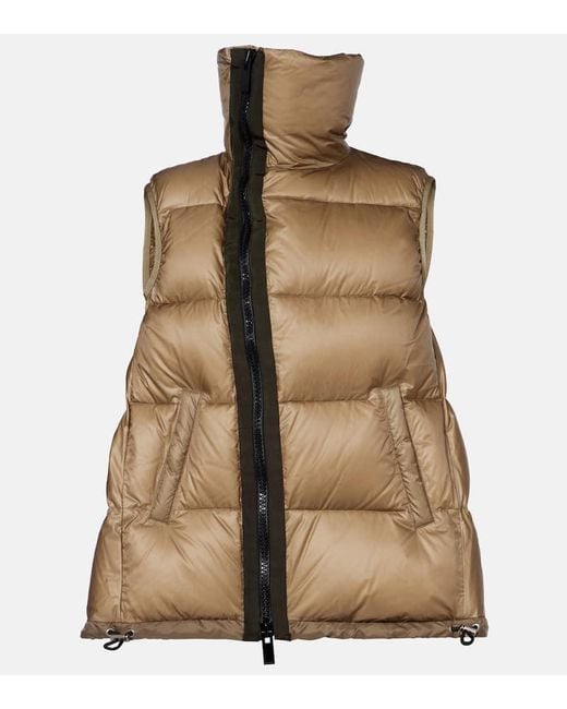 Sacai Natural Asymmetric Quilted Down Vest