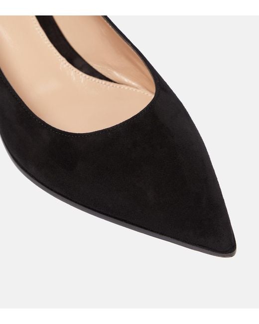 Gianvito Rossi Black Piper 45 Suede Pumps