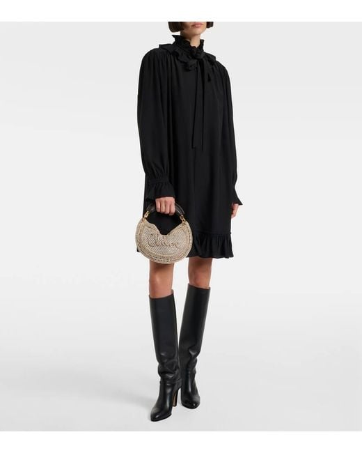 Chloé Metallic Summer Banana Mini Crochet Shoulder Bag