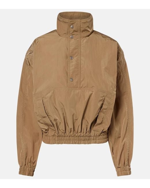 Saint Laurent Brown Gathered Canvas Jacket