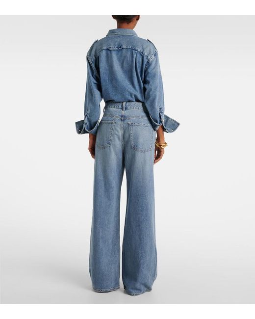 Citizens of Humanity Blue Petra High-Rise Wide-Leg Jeans