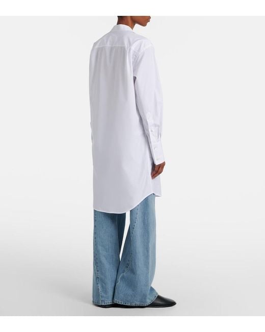 Maison Margiela White Cotton Poplin Shirt Dress