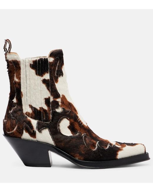 Gabriela Hearst Brown Cassidy Calf Hair Cowboy Boots