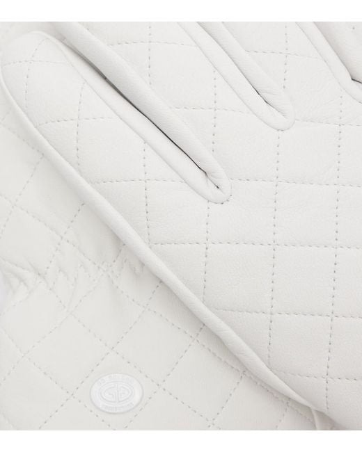 Goldbergh White Nishi Leather Ski Gloves