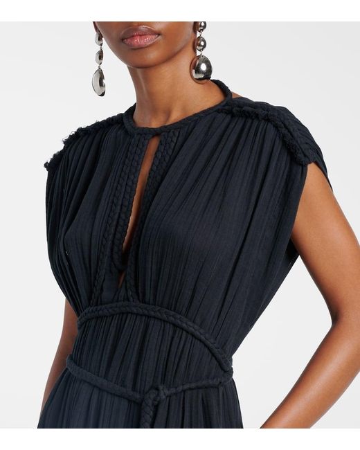 Isabel Marant Blue Joya Cutout Cotton Maxi Dress