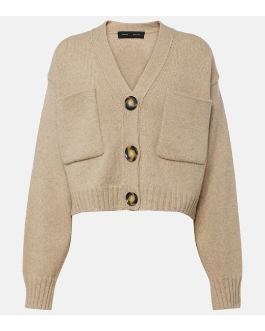Proenza Schouler Natural Sofia Cashmere-Blend Cardigan