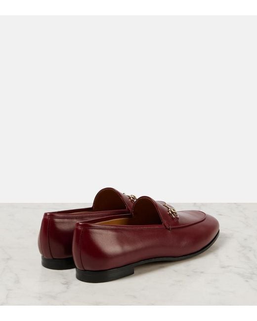 Gucci Red Leather Loafers