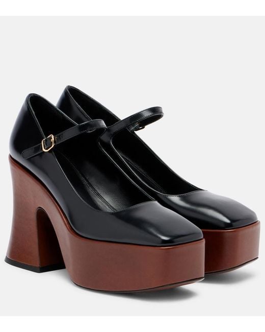 Chloé Black Janis Patent Leather Mary Jane Pumps