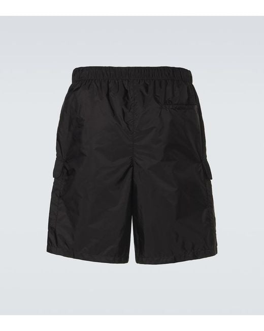 Prada Black Re-Nylon Swim Trunks for men