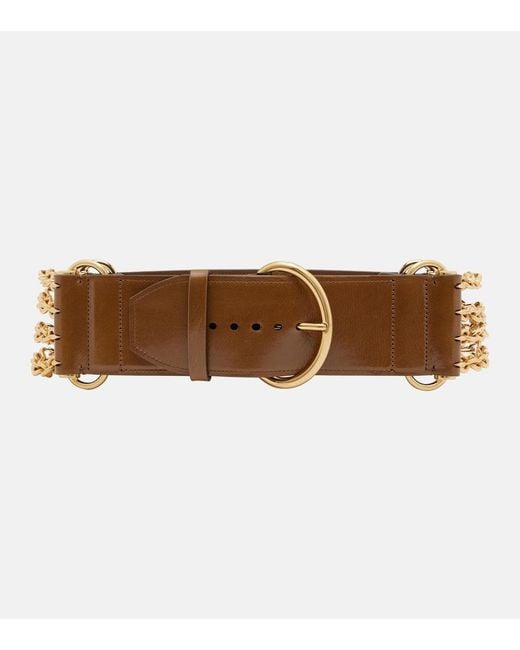 Cinturon Camera Chain De Piel Chloé de color Brown