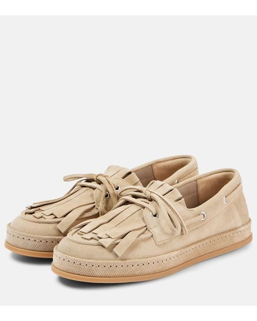 Hogan Natural H683 Suede Loafers