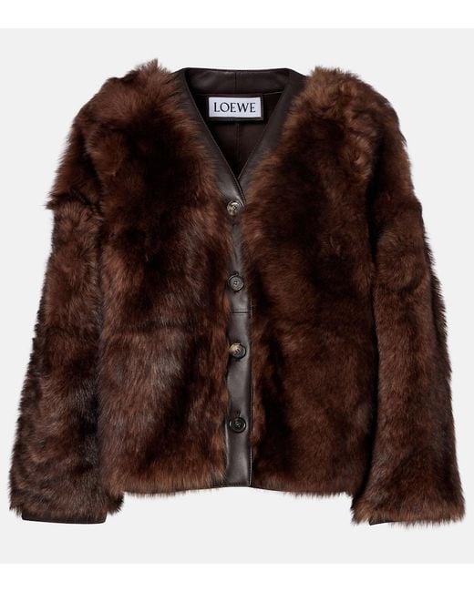 Loewe Brown Shearling Jacket