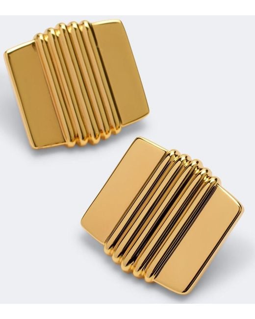 DEHANCHE Metallic Elysees Stud Earrings