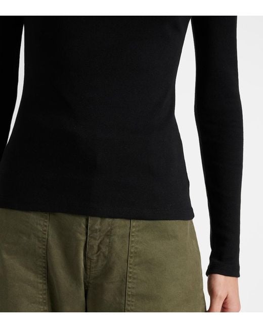 Nili Lotan Black Emelie Cotton Jersey T-Shirt