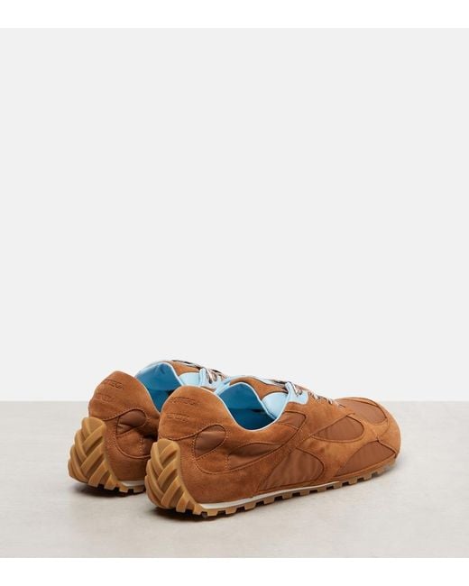 Bottega Veneta Brown Orbit Flash Suede Sneakers