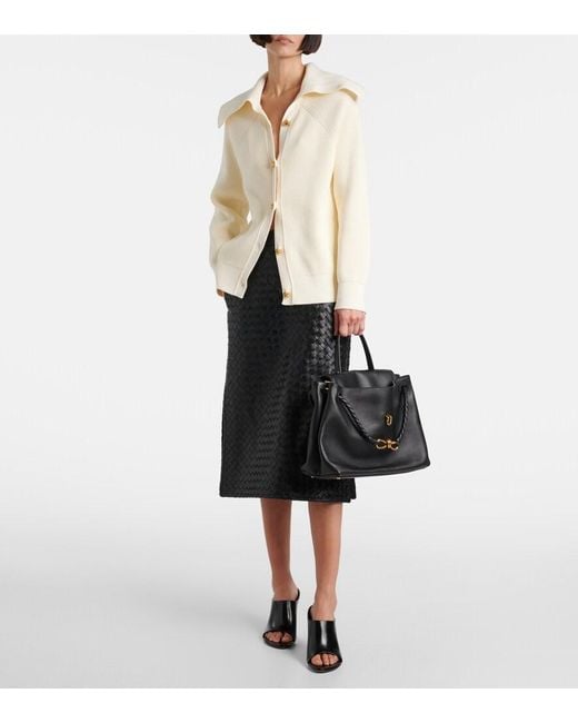 Bottega Veneta Black Tote Bag Ciao Ciao Medium Aus Leder