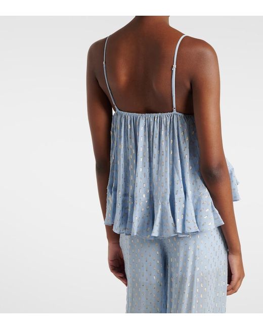 Zimmermann Blue Daylight Ruffled Top