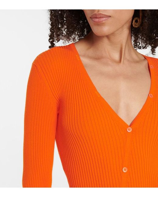 Jacquemus Orange Le Cardigan Tordu Cardigan