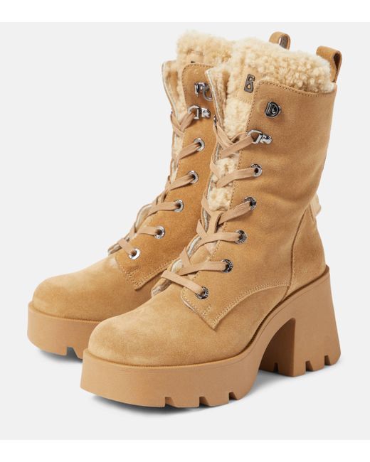 Bogner Natural Seoul 1b Shearling-lined Suede Ankle Boots