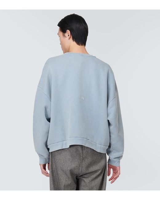 Acne Sweatshirt aus Baumwoll-Jersey in Blue für Herren