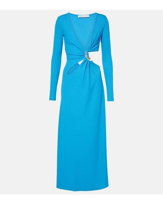 Christopher Esber Blue Cavern Stone Maxi Dress