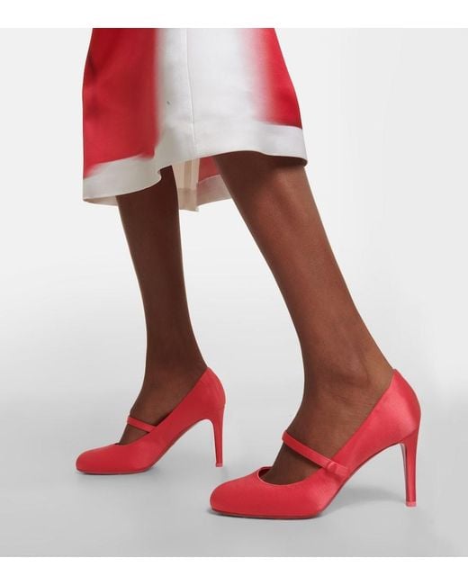 Christian Louboutin Pink Pumppie 85 Crepe Satin Pumps