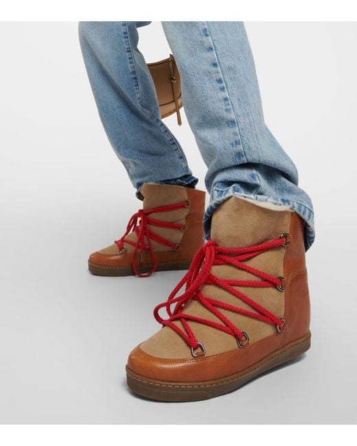 Isabel Marant Brown Nowles Suede Ankle Boots