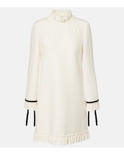 Valentino White Crepe Couture Minidress