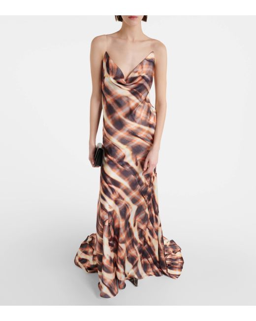 Y. Project Metallic Printed Gown